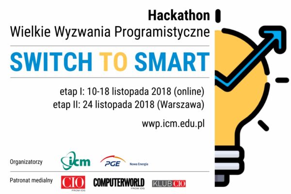 „Switch to&nbsp;Smart” – wspólny hackathon ICM UW&nbsp;i&nbsp;PGE na&nbsp;rzecz inteligentnego zarządzania energią