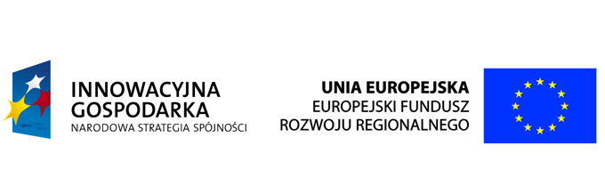 Logo Innowacyjna Gospodarka i Europejski Fundusz Rozwoju Regionalnego